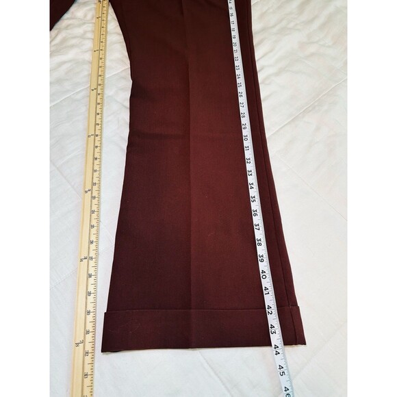 PAIGE Women's Aracelli Cuffed Hem High‎ Waist Dress Pants Mahogany SIZE 12 NWT - Picture 10 of 10